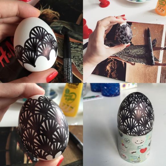 grafiskt mönster; måla ägg; grafisk inspiration; penna; rita på ägg